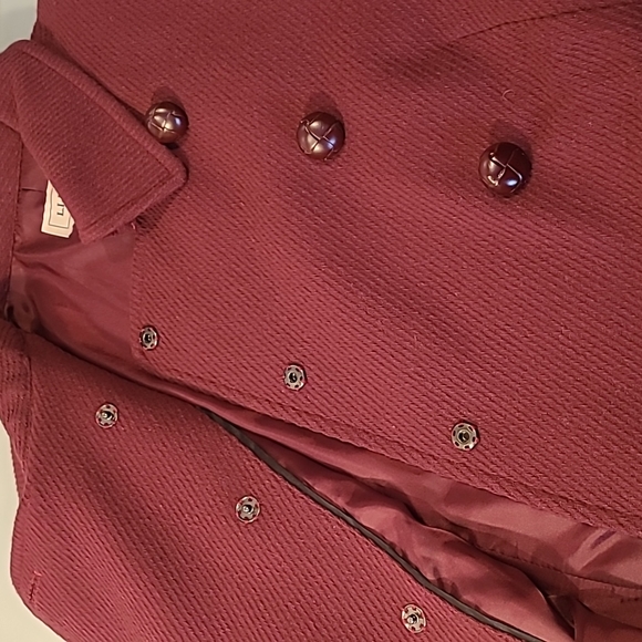 Maroon L.L. Bean Double Breasted Blazer Jacket - Picture 10 of 11